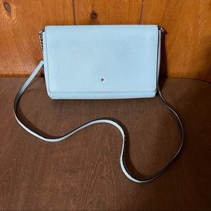 Kate spade blue shoulder bag purse slim crossbody fair condition